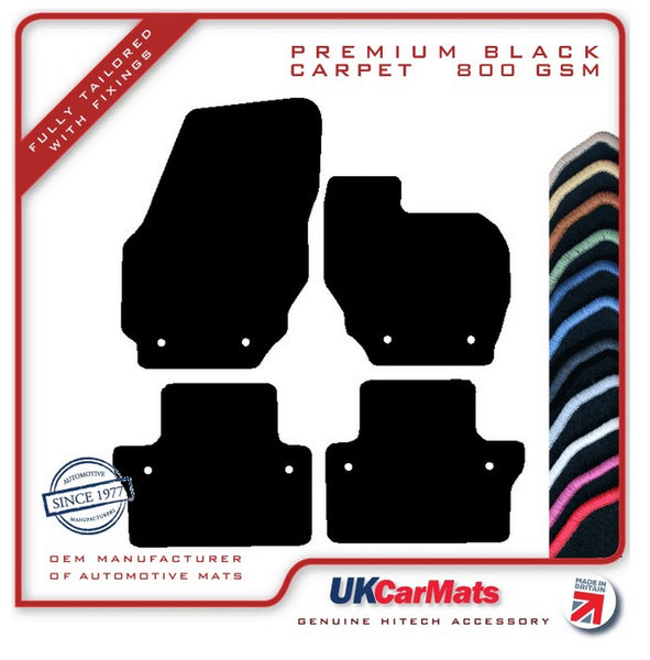 Volvo XC70 Manual 2007-2016 Black Premium Carpet Tailored Car Mats HITECH