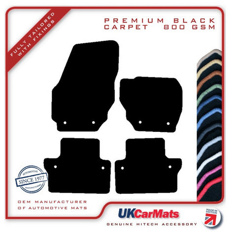 Volvo XC70 Automatic 2007-2016 Black Premium Carpet Tailored Car Mats HITECH