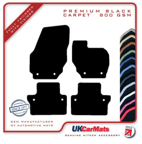 Volvo S80 Manual 2006-2016 Black Premium Carpet Tailored Car Mats HITECH