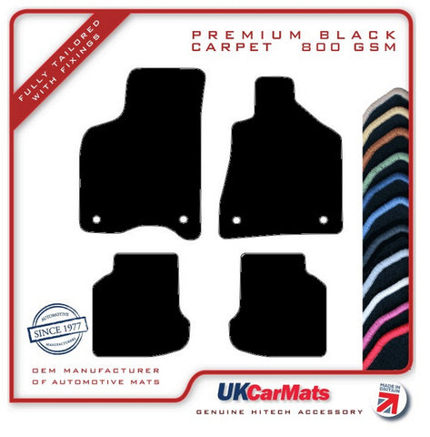 VW Lupo Automatic 1998-2005 Black Premium Carpet Tailored Car Mats HITECH