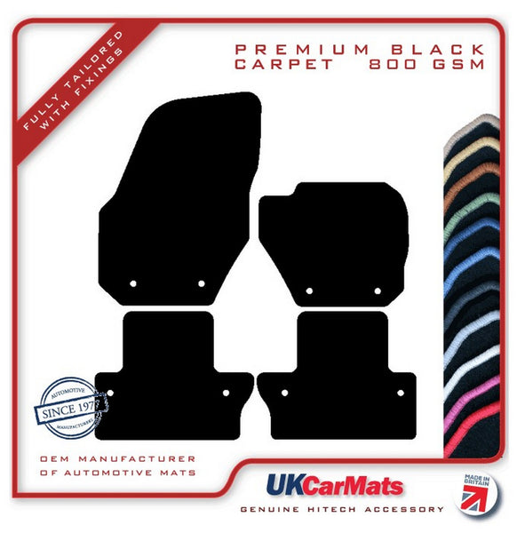 Volvo V60 Automatic 2010-2018 Black Premium Carpet Tailored Car Mats HITECH