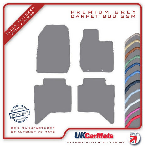 Isuzu D-Max V-Cross Separate Rears 2021 onwards Grey Premium Carpet Tailored Car Mats HITECH