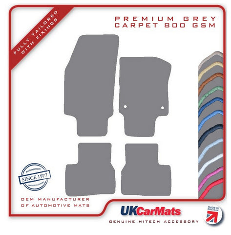 VW UP 2011 onwards Grey Premium Carpet Tailored Car Mats HITECH
