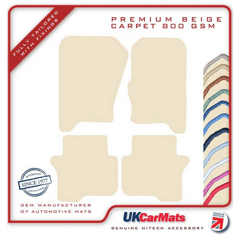 Land Rover Discovery 4 (Fixings Fronts Only) 2009-2016 Beige Premium Carpet Tailored Car Mats HITECH