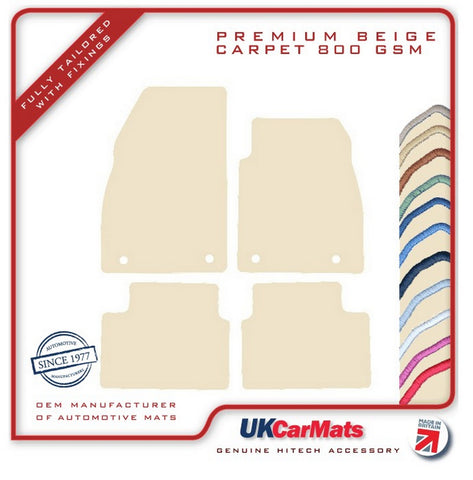 Vauxhall Insignia (Front Fixings Only) 2008-2013 Beige Premium Carpet Tailored Car Mats HITECH