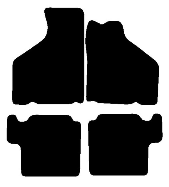 Mini Original 1970-2001 Black Luxury Velour Tailored Car Mats NV HITECH