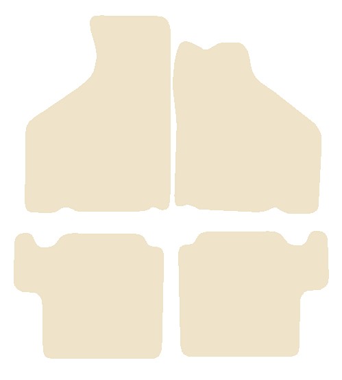 Mini Original 1970-2001 Beige Luxury Velour Tailored Car Mats NV HITECH