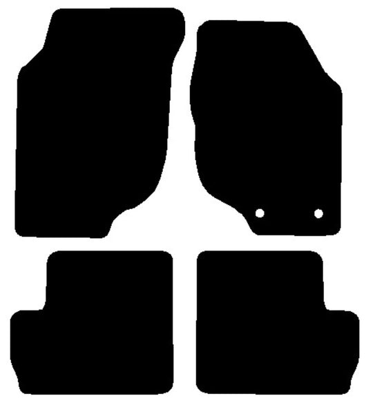 Rover 200 / 25 1995-2003 Black Luxury Velour Tailored Car Mats NV HITECH