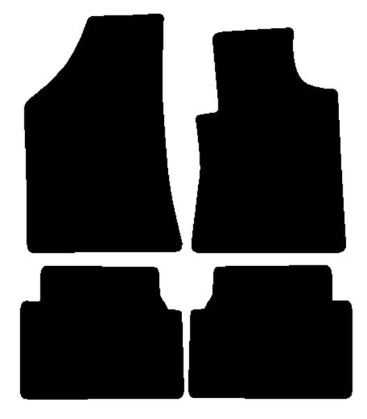 Renault Safrane 1993-2000 Black Luxury Velour Tailored Car Mats NV HITECH