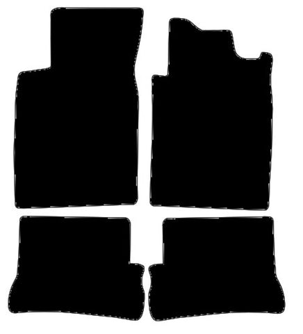 Renault Megane I Cabrio & Coupe 1996-2002 Black Luxury Velour Tailored Car Mats NV HITECH