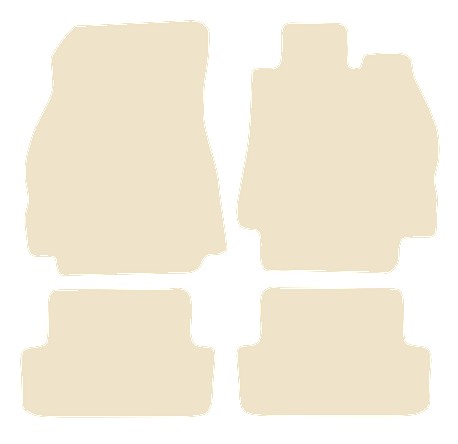 Renault Megane II Hatchback & Sport 2002-2008 Beige Luxury Velour Tailored Car Mats NV HITECH