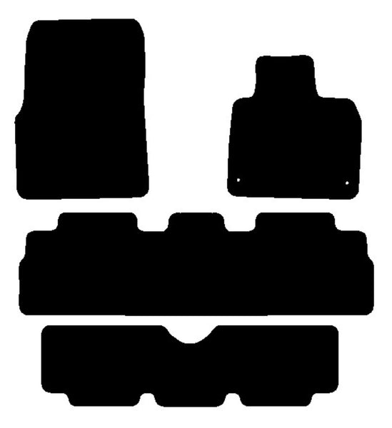 Renault Espace 2003-2011 Black Luxury Velour Tailored Car Mats NV HITECH