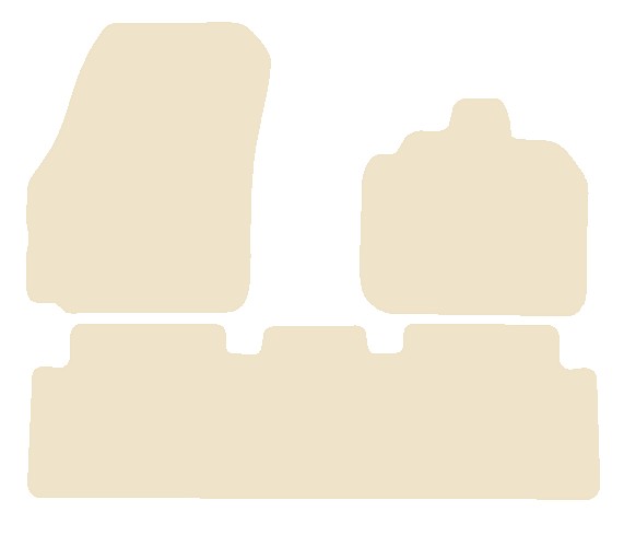 Renault Scenic 2003-2009 Beige Luxury Velour Tailored Car Mats NV HITECH