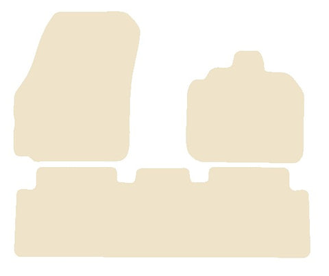 Renault Scenic 2003-2009 Beige Luxury Velour Tailored Car Mats NV HITECH