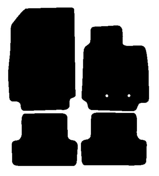 Renault Clio III (Facelift) 2009-2012 Black Luxury Velour Tailored Car Mats NV HITECH