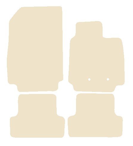 Renault Clio III (Facelift) 2009-2012 Beige Luxury Velour Tailored Car Mats NV HITECH