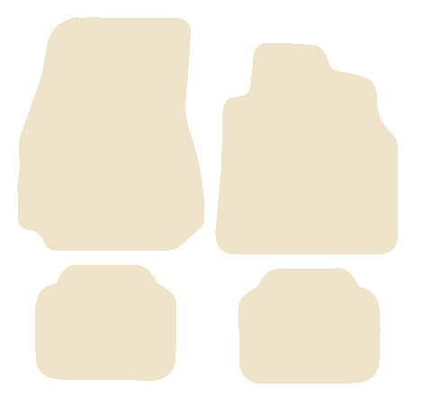 Renault Megane II Cabrio & Coupe 2003-2009 Beige Luxury Velour Tailored Car Mats NV HITECH