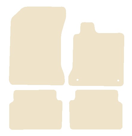 Renault Laguna 2007-2012 Beige Luxury Velour Tailored Car Mats NV HITECH