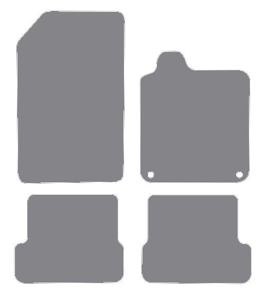 Renault Laguna Coupe 2008-2012 Grey Premium Carpet Tailored Car Mats NV HITECH