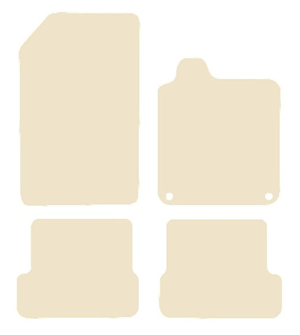 Renault Laguna Coupe 2008-2012 Beige Luxury Velour Tailored Car Mats NV HITECH