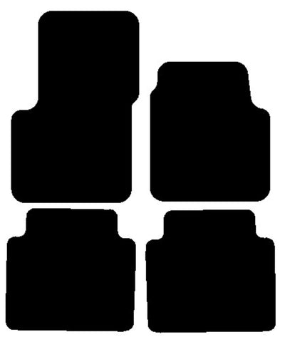 Renault Avantime (Two Separate Rears) 2001-2003 Black Luxury Velour Tailored Car Mats NV HITECH