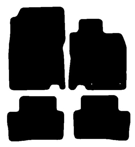 Renault Kadjar 2015 onwards Black Luxury Velour Tailored Car Mats NV HITECH