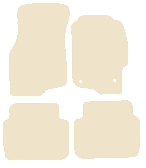 Rover 400 2001-2005 Beige Luxury Velour Tailored Car Mats NV HITECH