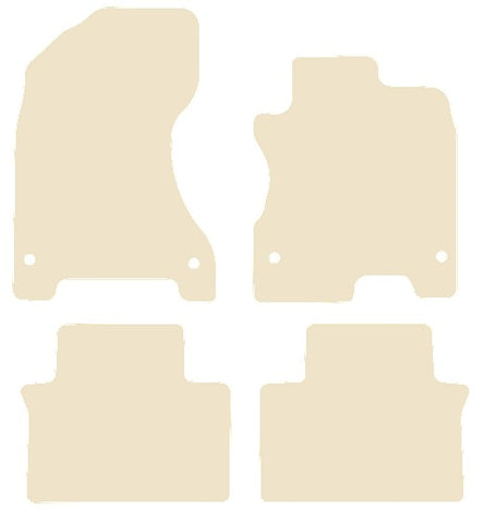 Renault Koleos 2008-2017 Beige Luxury Velour Tailored Car Mats NV HITECH