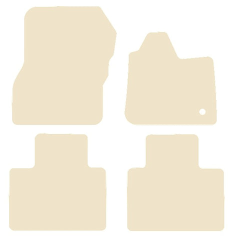 Renault Zoe 2013-2021 Beige Luxury Velour Tailored Car Mats NV HITECH