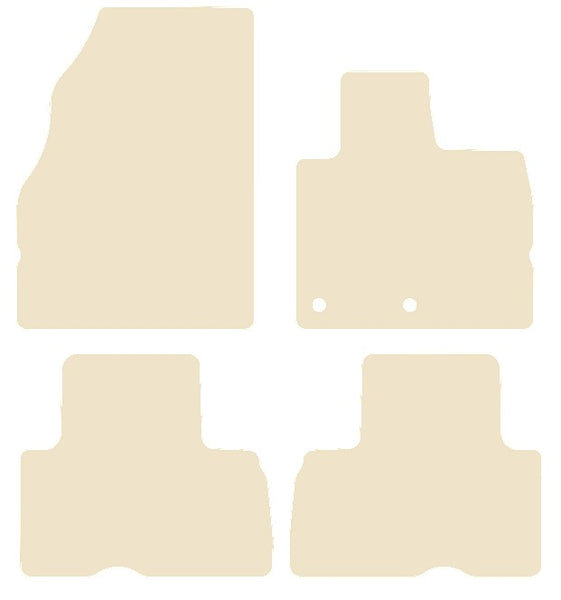 Renault Grand Scenic 2009-2016 Beige Luxury Velour Tailored Car Mats NV HITECH