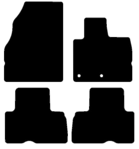 Renault Grand Scenic 2009-2016 Black Luxury Velour Tailored Car Mats NV HITECH