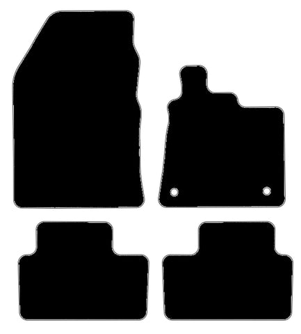 Renault Captur 2020 onwards Black Tailored Carpet Car Mats NV HITECH