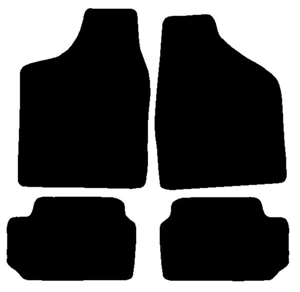 Seat Marbella / Terra 1988-1995 Black Luxury Velour Tailored Car Mats NV HITECH