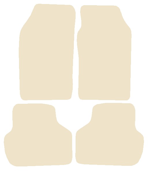 Saab 9000 1984-1997 Beige Luxury Velour Tailored Car Mats NV HITECH