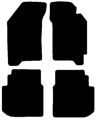 Subaru Legacy 1989-1993 Black Luxury Velour Tailored Car Mats NV HITECH