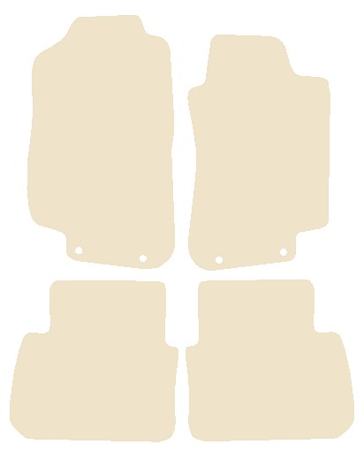 Saab 9/5 1998-2009 Beige Luxury Velour Tailored Car Mats NV HITECH