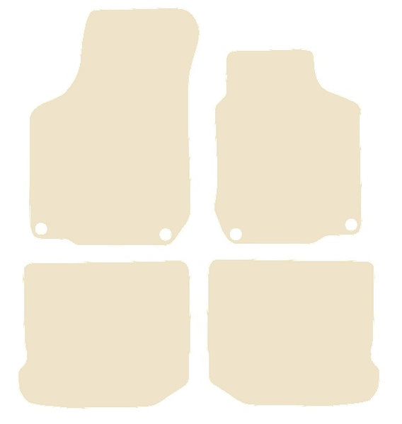 Skoda Octavia 1996-2004 Beige Luxury Velour Tailored Car Mats NV HITECH
