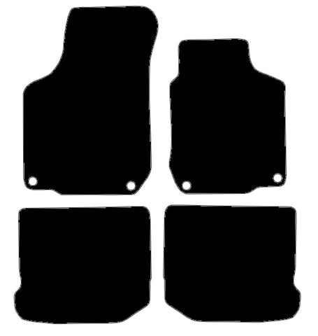 Skoda Octavia 1996-2004 Black Tailored Carpet Car Mats NV HITECH