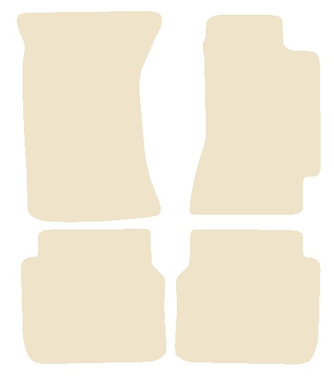 Subaru Outback 1998-2003 Beige Luxury Velour Tailored Car Mats NV HITECH