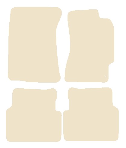 Subaru Impreza 4dr 2000-2007 Beige Luxury Velour Tailored Car Mats NV HITECH