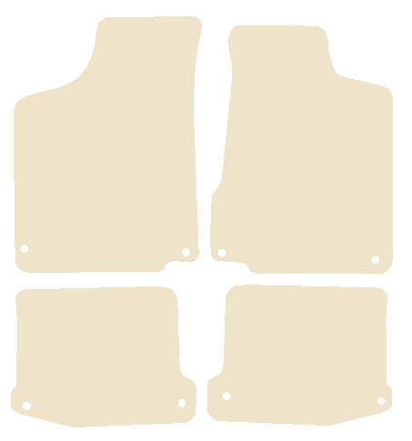 Seat Ibiza 1999-2002 Beige Luxury Velour Tailored Car Mats NV HITECH