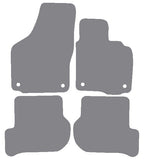Skoda Octavia (Round Stud Fix Fronts Only) 2004-2013 Grey Premium Carpet Tailored Car Mats NV HITECH