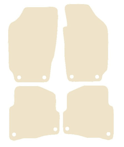 Skoda Fabia (Round Stud Fixings) 1999-2007 Beige Luxury Velour Tailored Car Mats NV HITECH