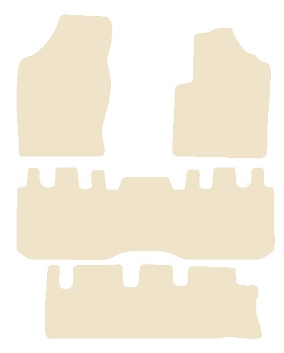 Seat Alhambra 2000-2010 Beige Luxury Velour Tailored Car Mats NV HITECH