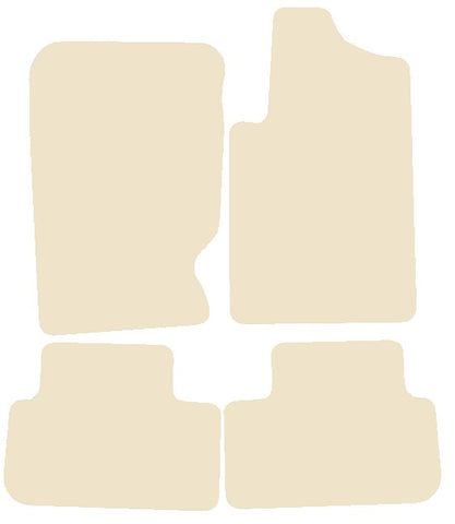 Ssangyong Rexton 2001 onwards Beige Luxury Velour Tailored Car Mats NV HITECH