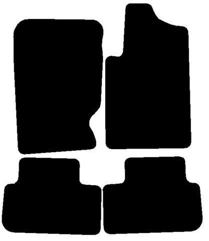 Ssangyong Rexton 2001 onwards Black Luxury Velour Tailored Car Mats NV HITECH