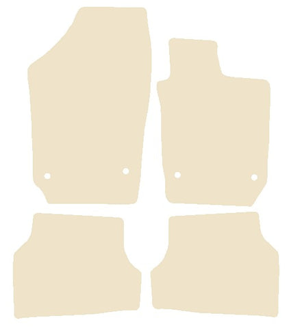 Seat Ibiza 2008-2017 Beige Luxury Velour Tailored Car Mats NV HITECH