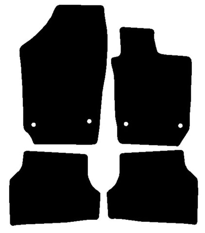 Seat Ibiza 2008-2017 Black Luxury Velour Tailored Car Mats NV HITECH