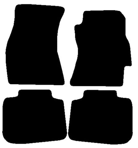 Subaru Outback 2009-2014 Black Luxury Velour Tailored Car Mats NV HITECH