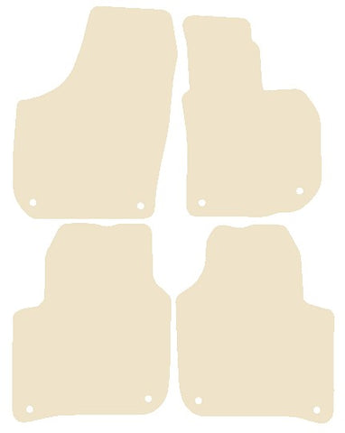 Skoda Superb 2008-2015 Beige Luxury Velour Tailored Car Mats NV HITECH